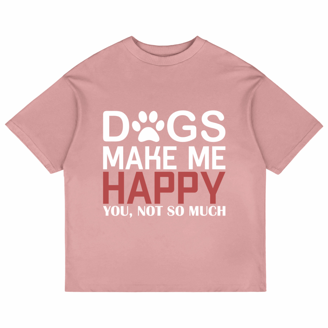 Dogs Make Me Happy (Pastel Pink)