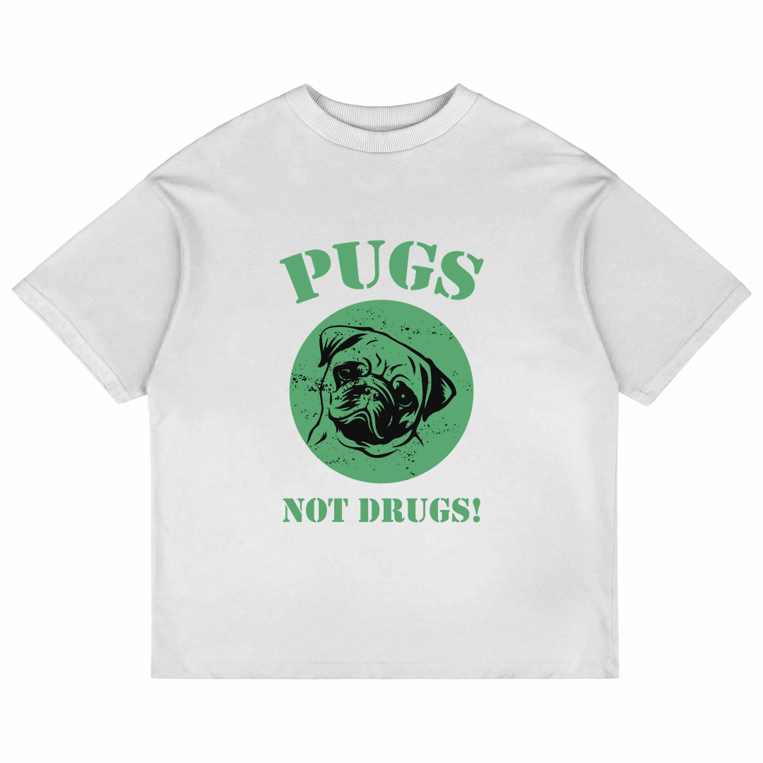 Pugs Not Drugs (White)
