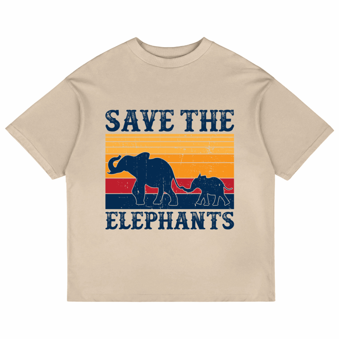 Save The Elephants (Beige)