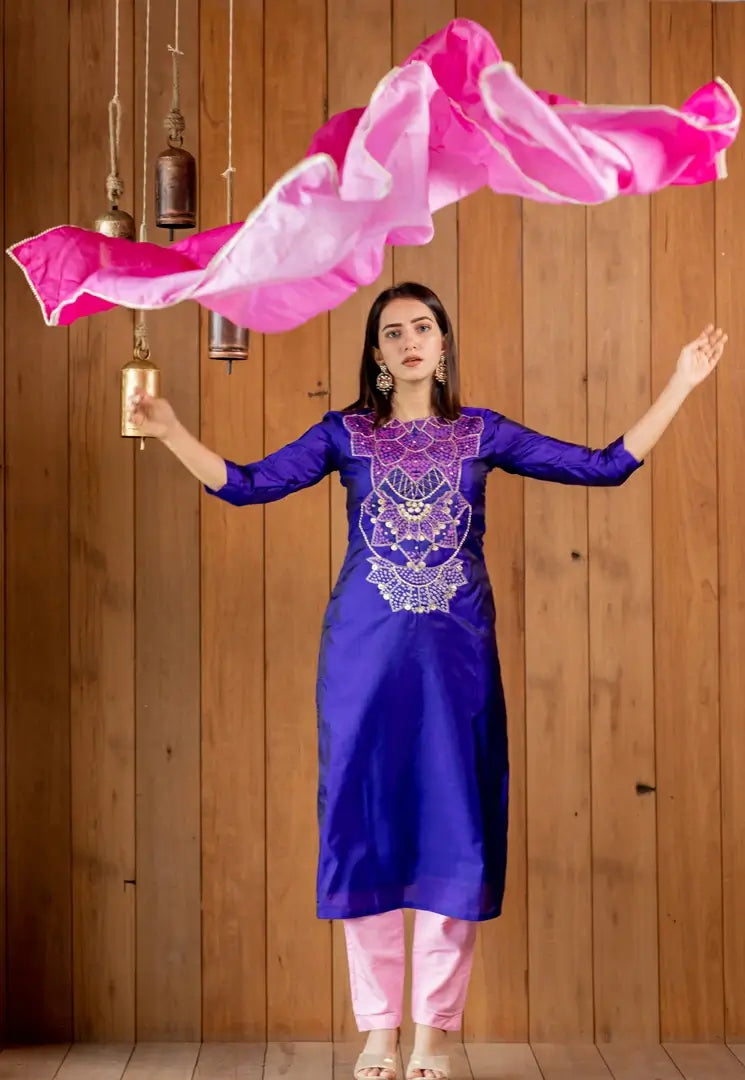 Shahi Gulab - Kurti Dupatta Set