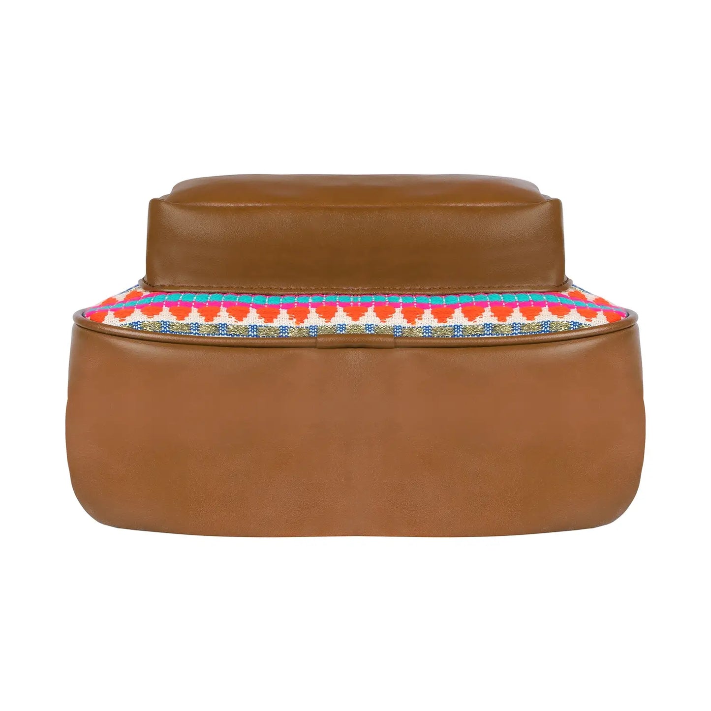 Tan & Pink Colourful Backpack Bag