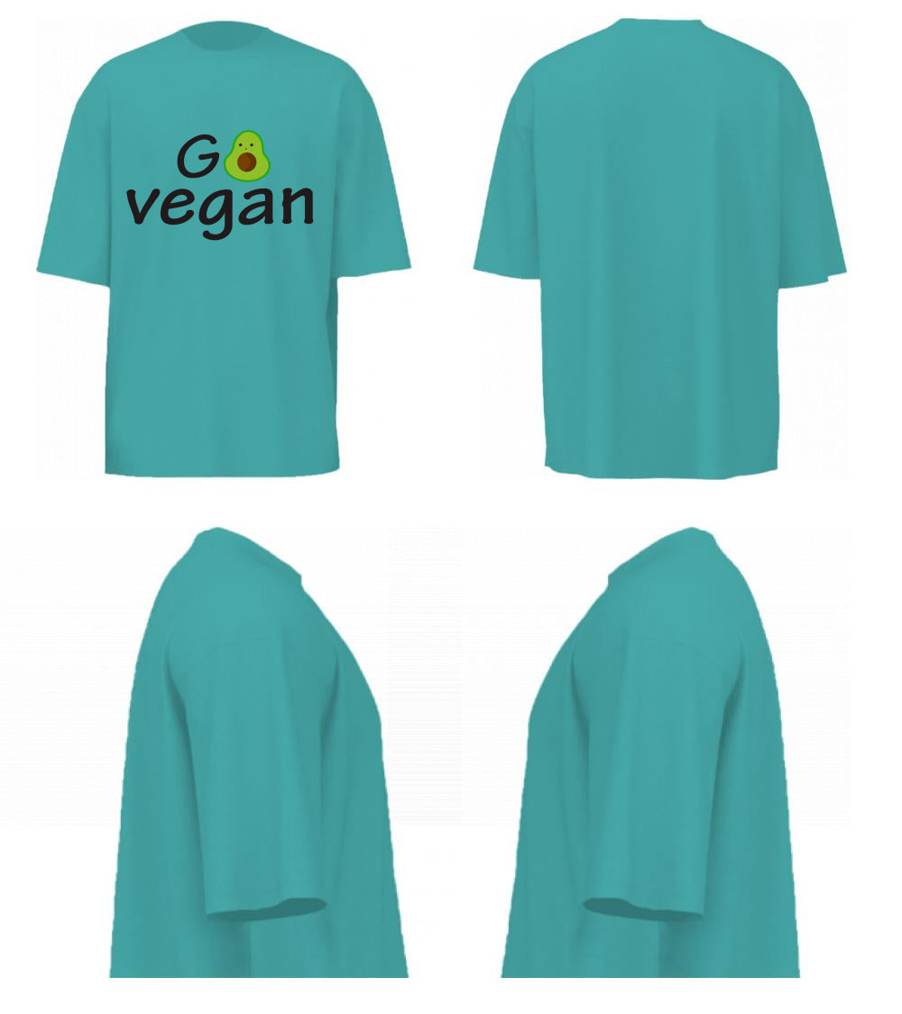 Go Vegan (Dusty Turquoise)