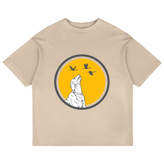 Dog With Birds (Beige)