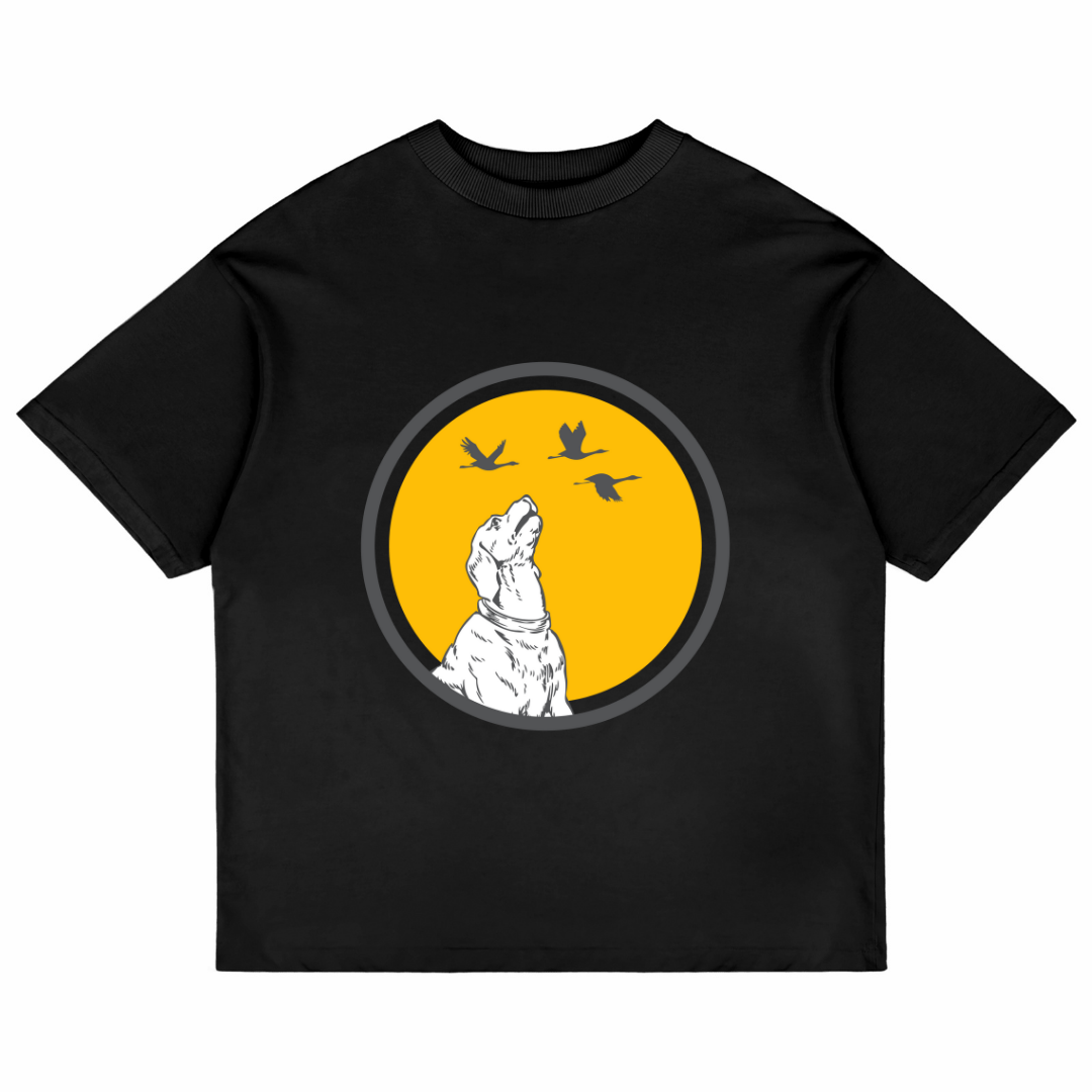 Dog With Birds (Black)