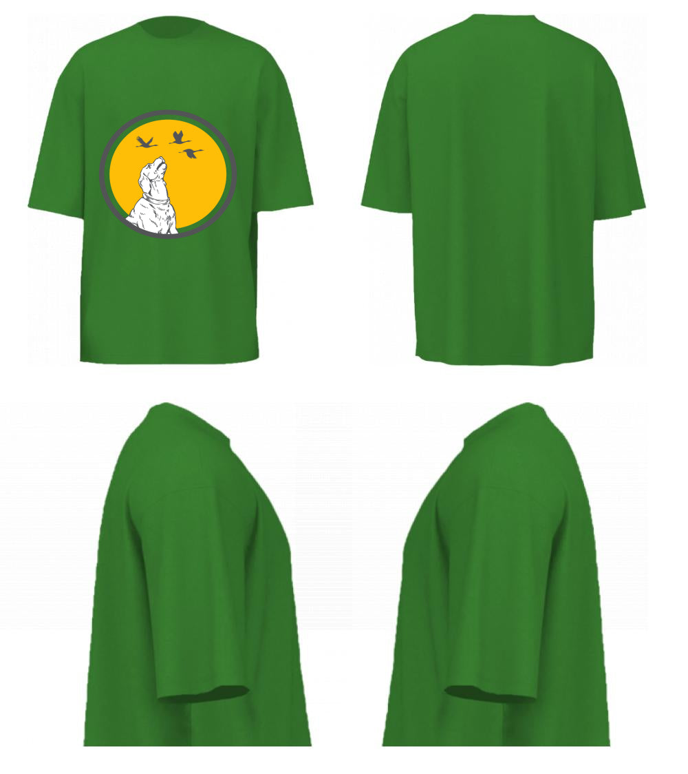 Dog With Birds (Forest Green)