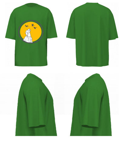 Dog With Birds (Forest Green)