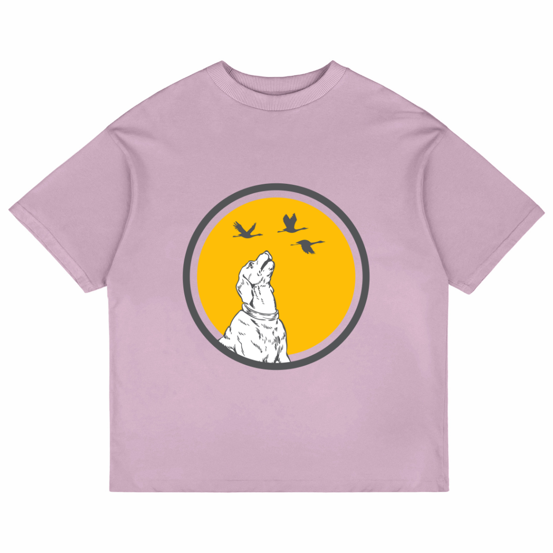 Dog With Birds (Lavender)