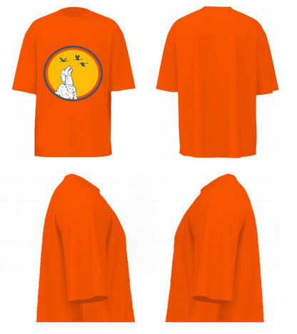 Dog With Birds (Orange)