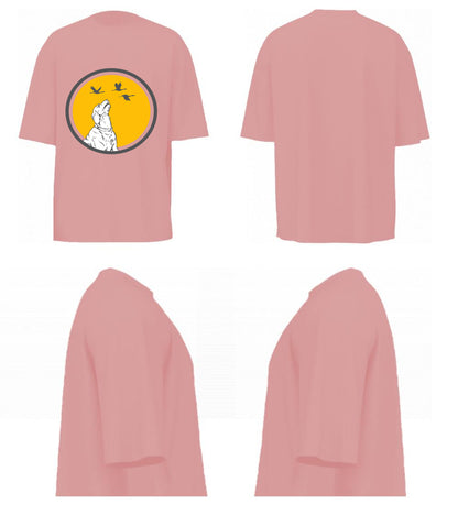 Dog With Birds (Pastel Pink)