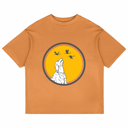 Dog With Birds (Peach)