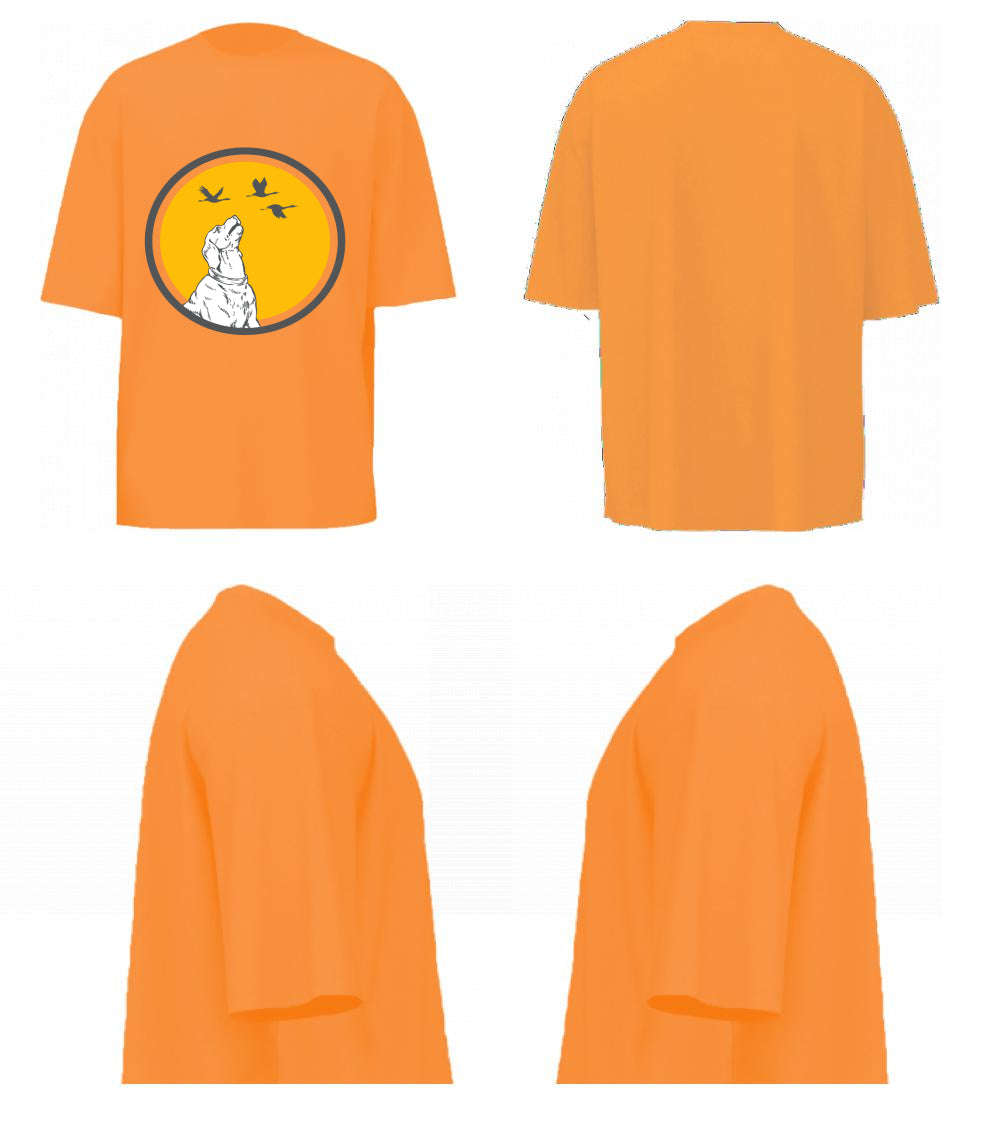 Dog With Birds (Peach)