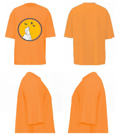 Dog With Birds (Peach)