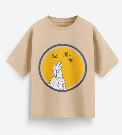 Dog With Birds (Beige)