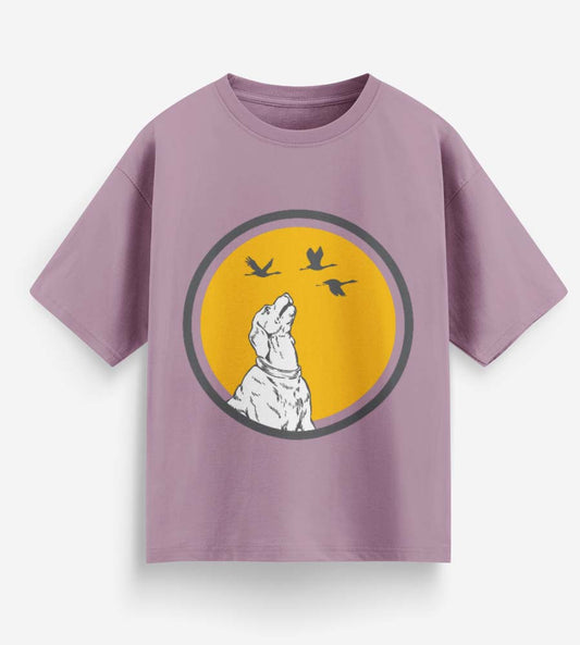 Dog With Birds (Lavender)