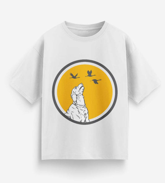 Dog With Birds (White)