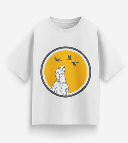Dog With Birds (White)