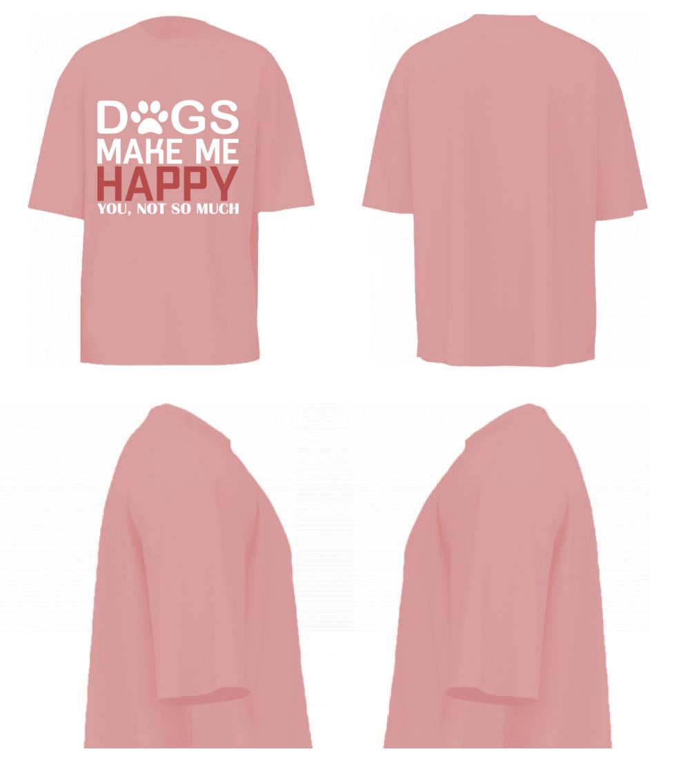 Dogs Make Me Happy (Pastel Pink)