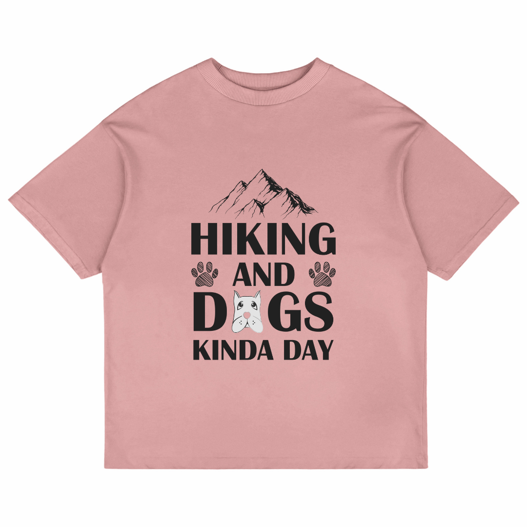 Hiking And Dogs Kinda Day (Pastel Pink)