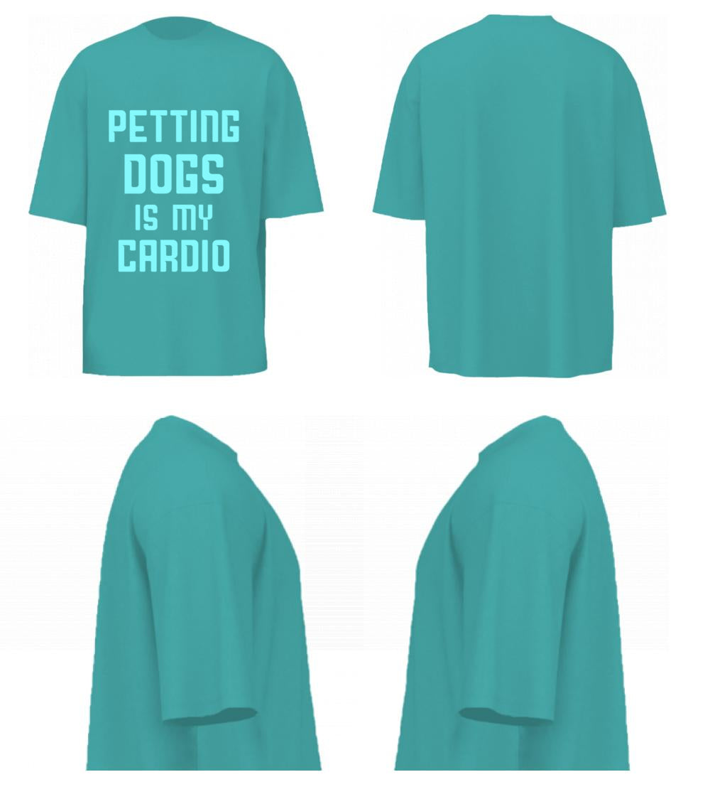 Petting Dogs Is My Cardio (Dusty Turquoise)