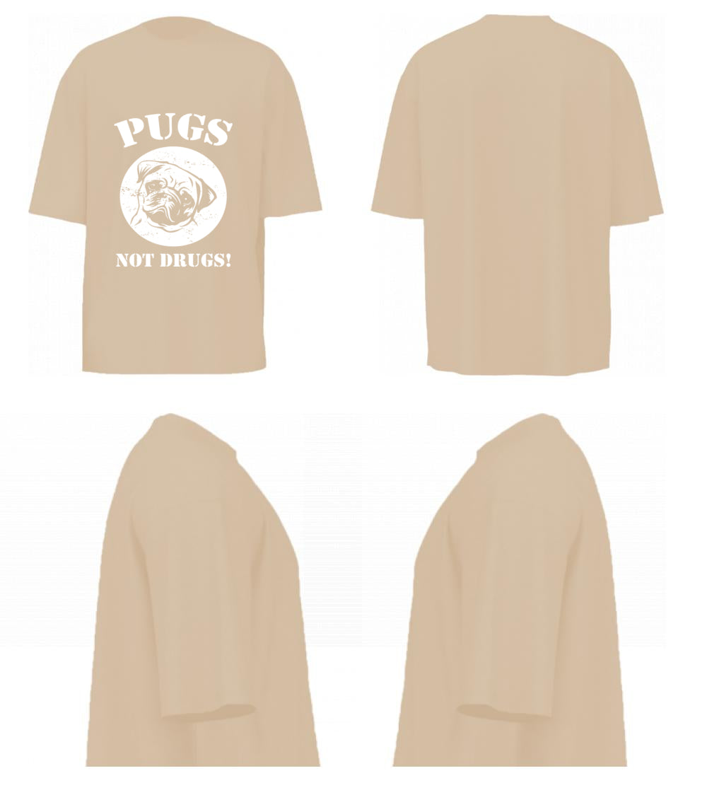 Pugs Not Drugs (Beige)