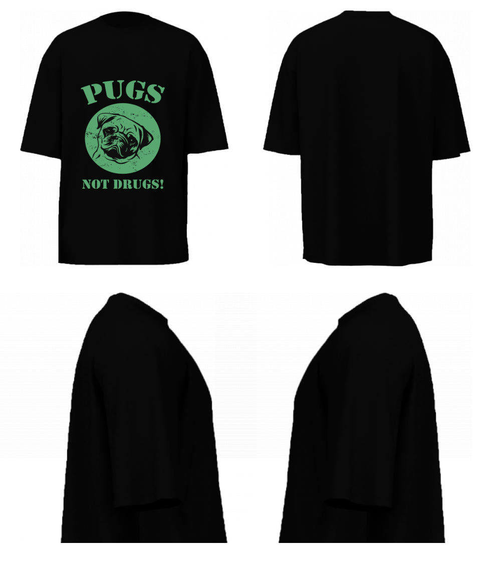 Pugs Not Drugs (Black)