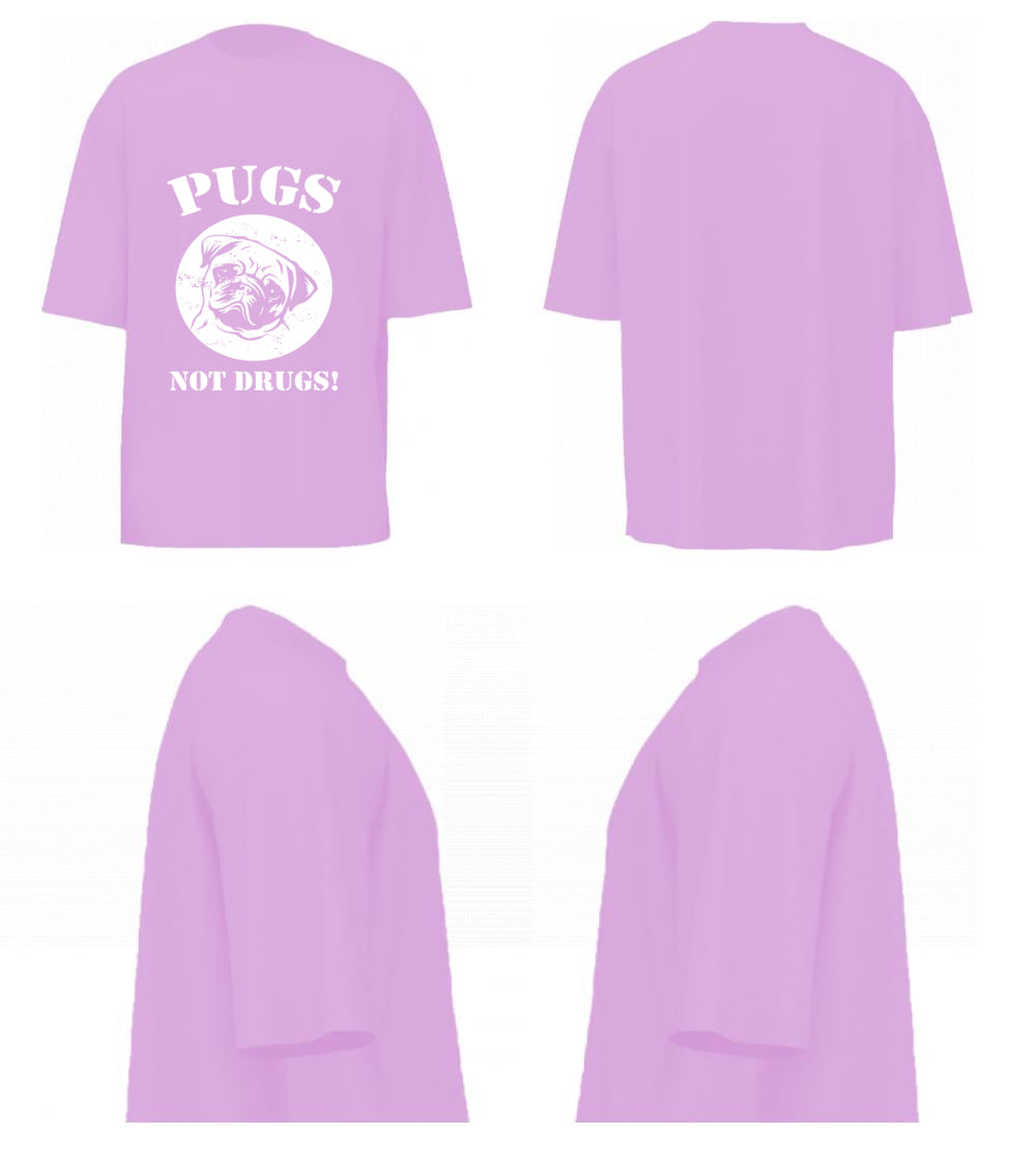 Pugs Not Drugs (Lavender)