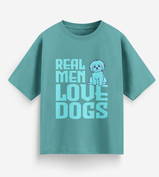 Real Men Love Dogs (Dusty Turquoise)