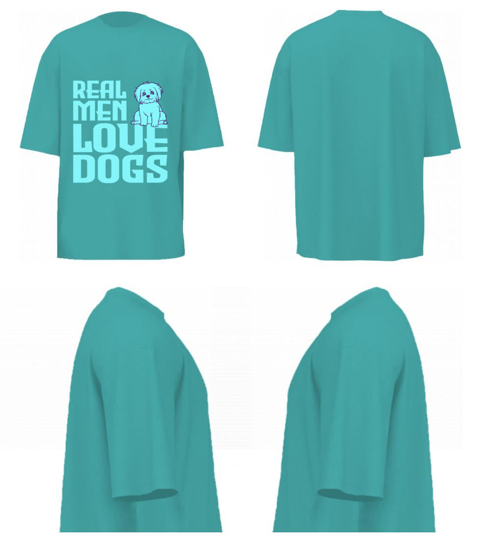 Real Men Love Dogs (Dusty Turquoise)