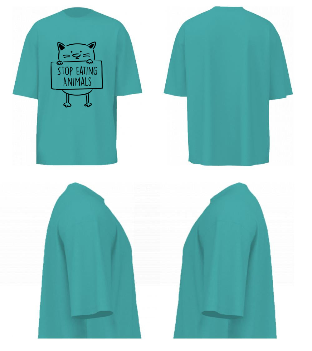 Stop Eating Animals (Dusty Turquoise)