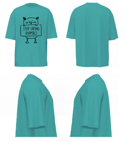 Stop Eating Animals (Dusty Turquoise)