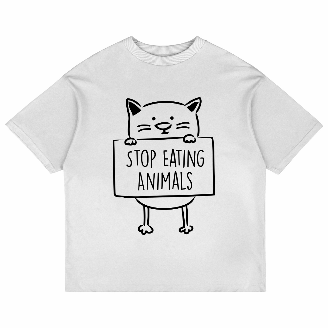 Stop Eating Animals (White)
