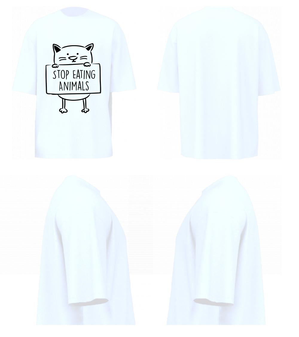 Stop Eating Animals (White)
