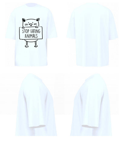 Stop Eating Animals (White)