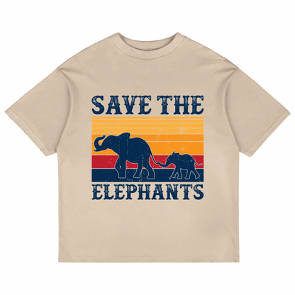 Save The Elephants (Beige)