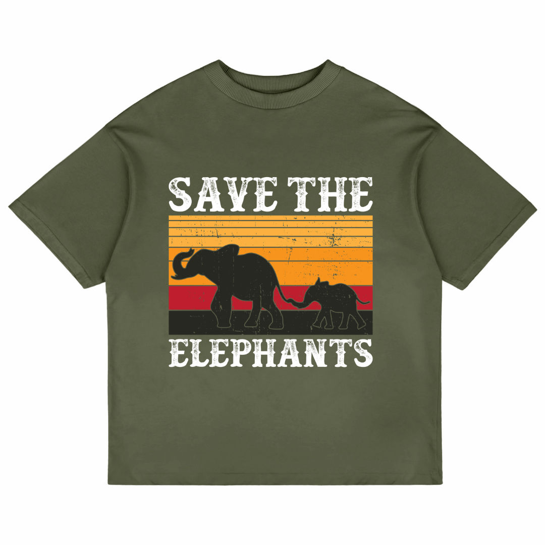 Save The Elephants (Olive Green)