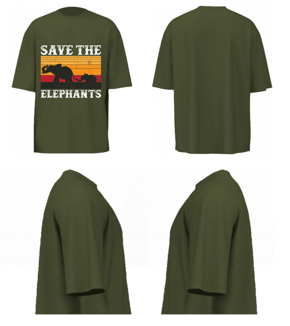 Save The Elephants (Olive Green)