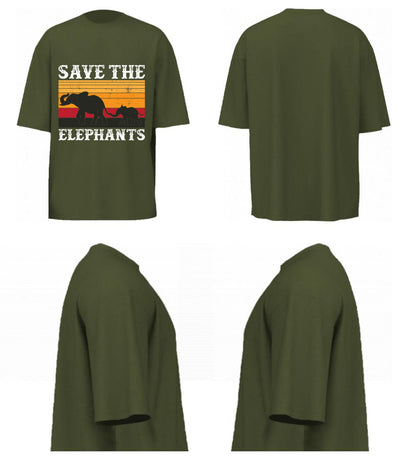 Save The Elephants (Olive Green)