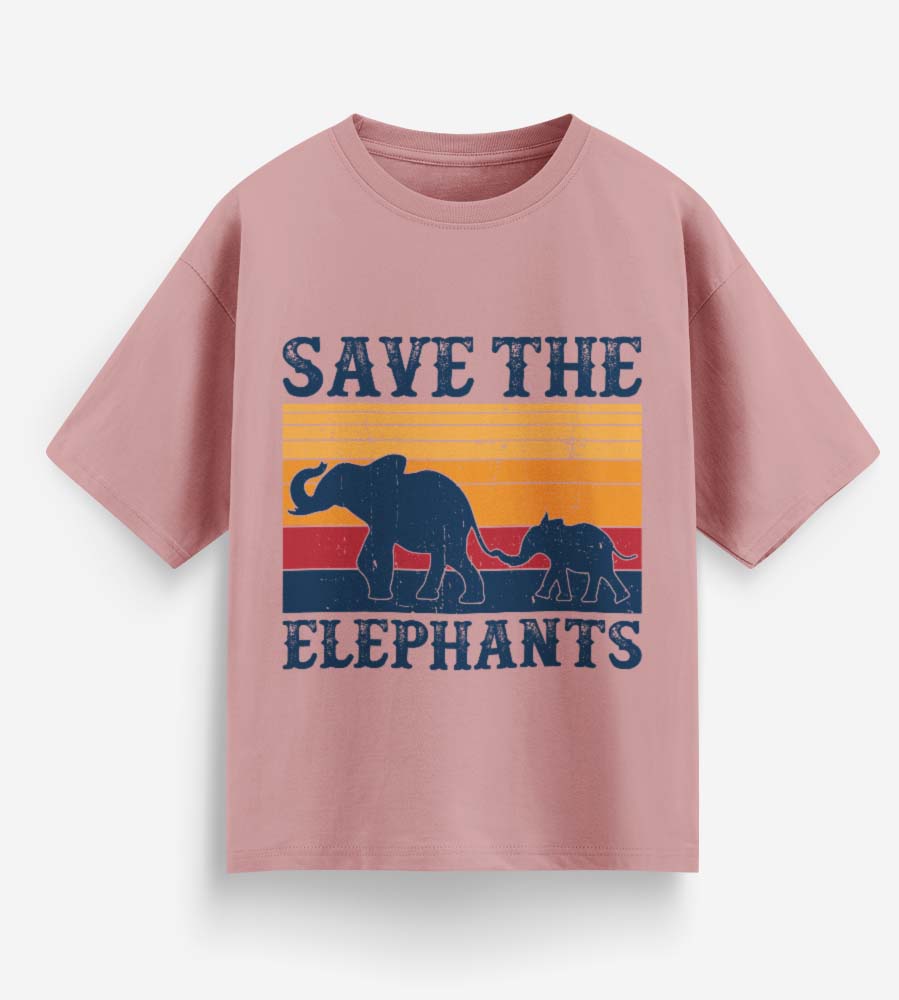 Save The Elephants (Pastel Pink)