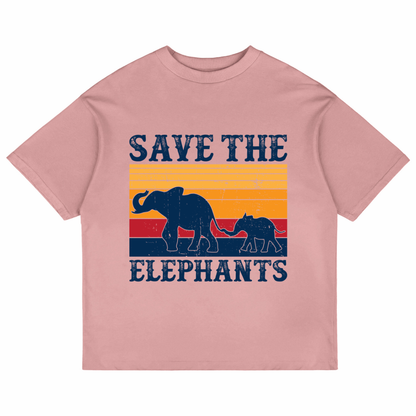 Save The Elephants (Pastel Pink)