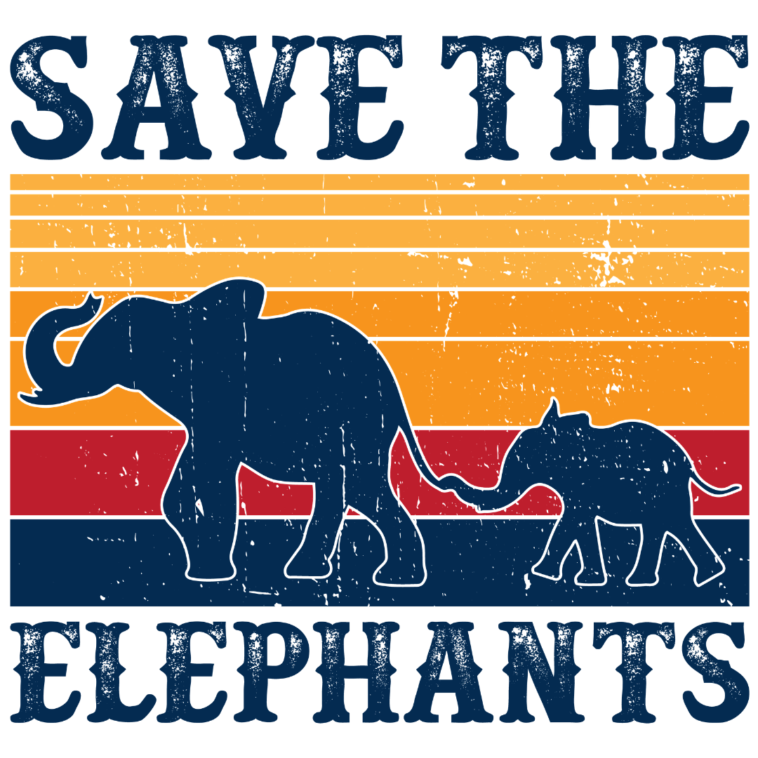 Save The Elephants (Peach)
