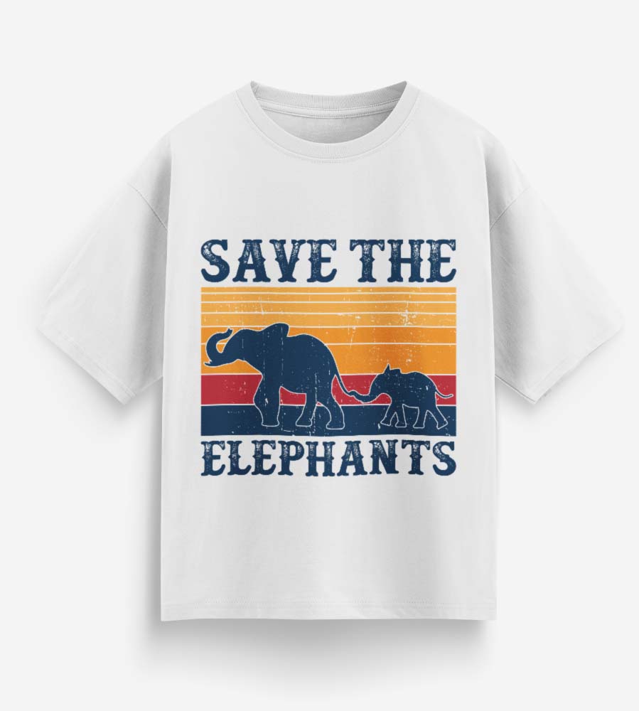 Save The Elephants (White)