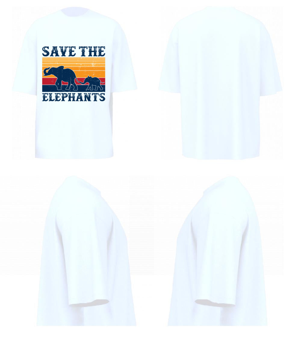 Save The Elephants (White)