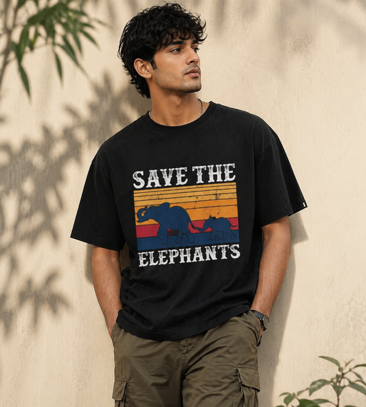 Save The Elephants (Black)