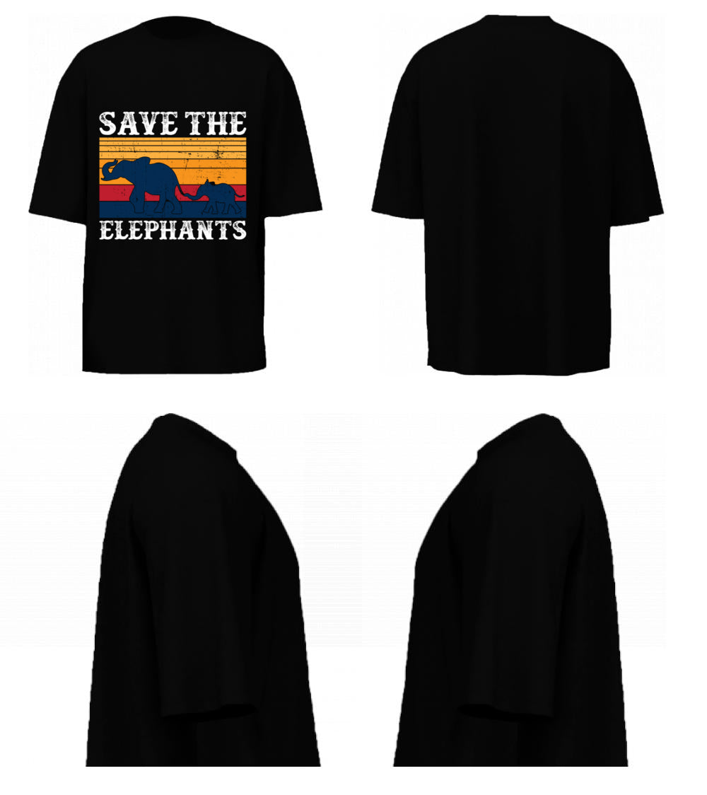 Save The Elephants (Black)