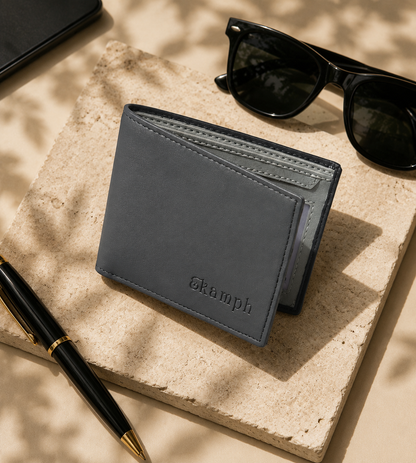 Black Grey Men's Wallet