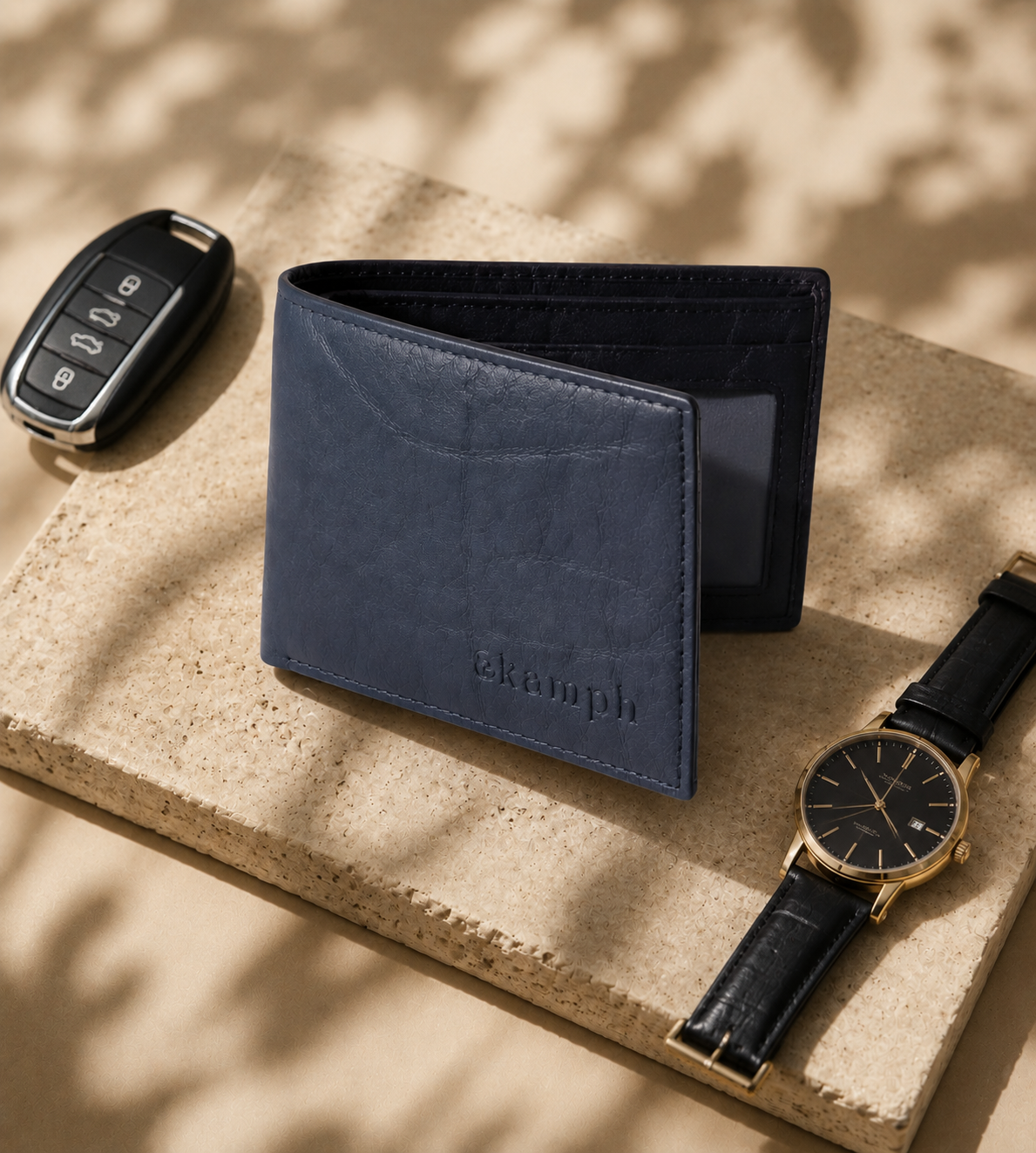 Blue Brown Men's Wallet