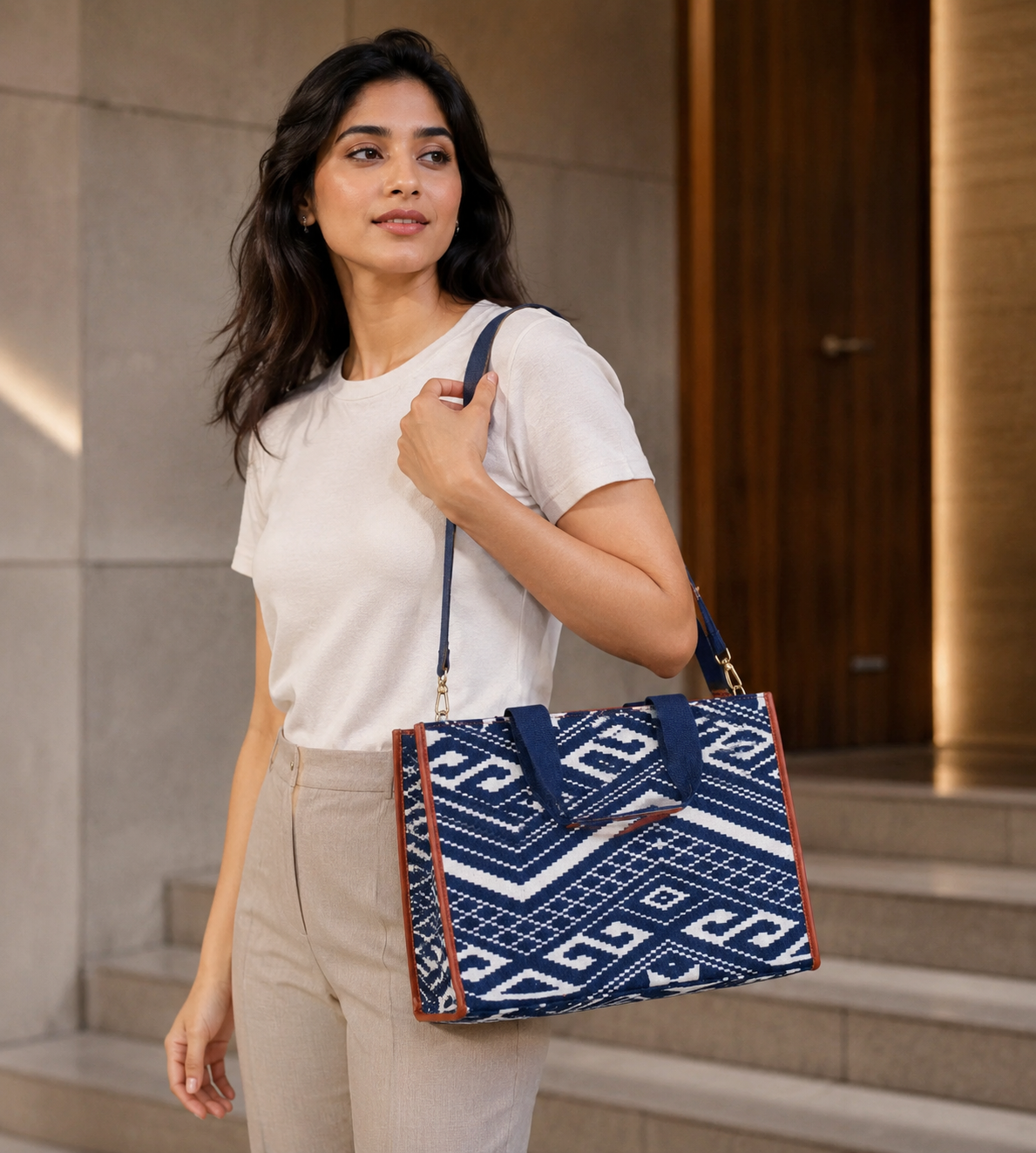 Bohemian Blue Laptop Tote