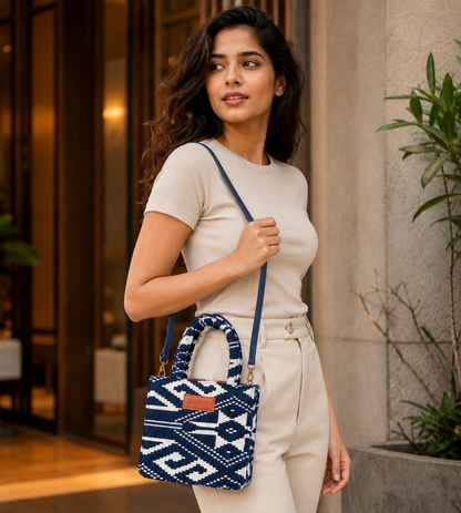Bohemian Blue Mini Sling Bag