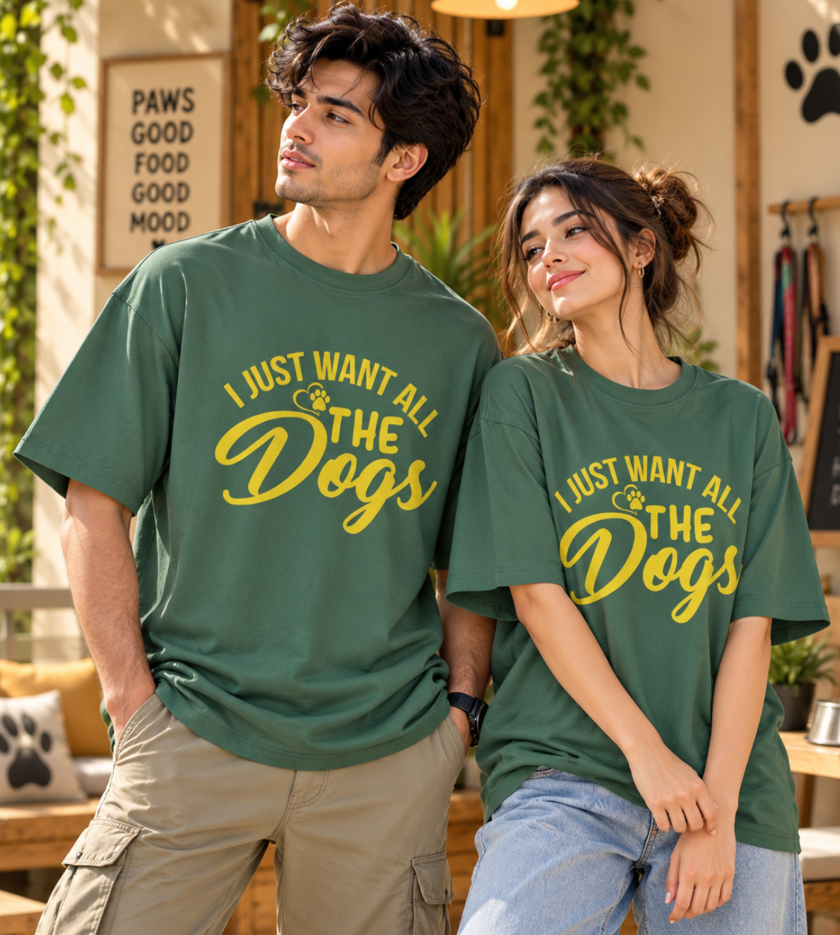 I Just Want All The Dogs (Forest Green)