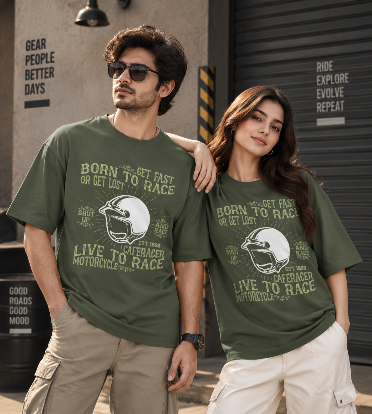 Born To Race (Olive Green)